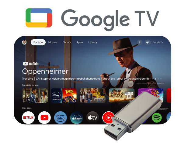 Google TV OS 16 USB